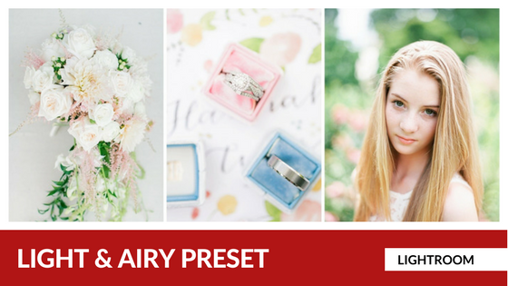 Light and airy lightroom preset