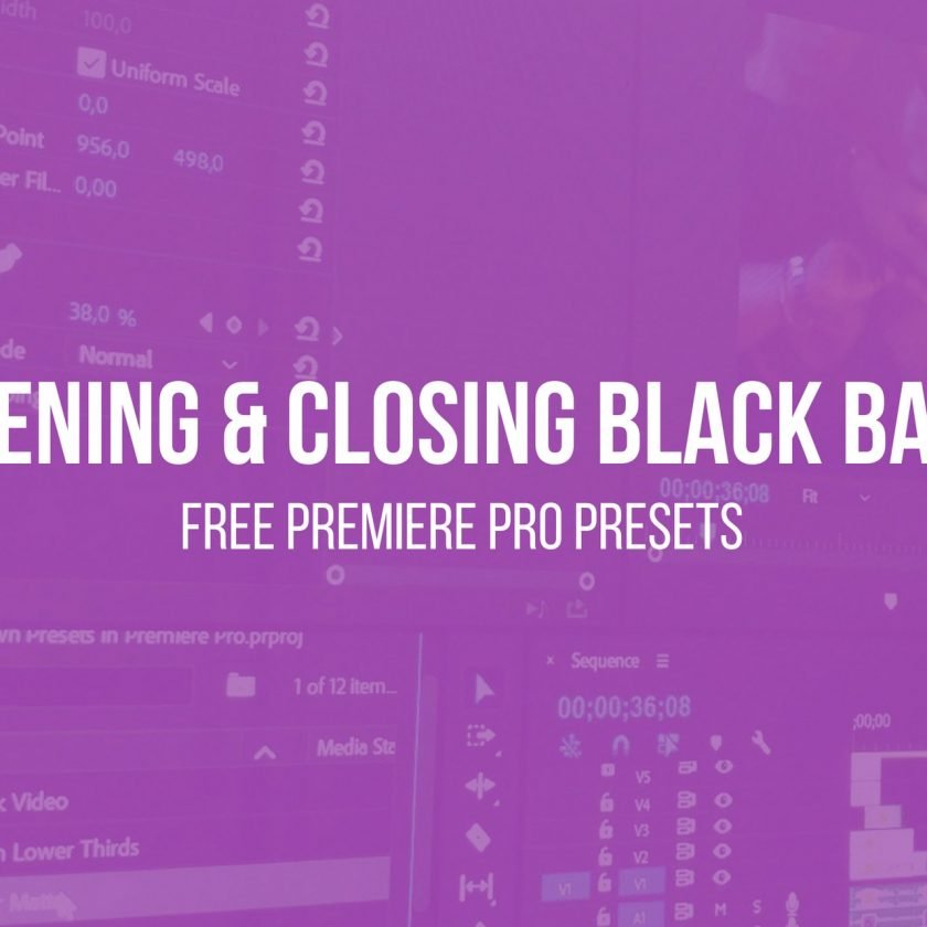 Opening and Closing Cinematic Black Bars - FREE Premiere Pro Presets - www.tutsandreviews.tech FREE PREMIERE PRO CC PRESETS - enisaadrovic.com